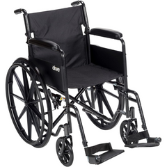 Wheelchair 18 W/fixed Full Arms & Swingaway Det Footrests All Care Store