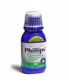 Laxative Phillips' Milk of Magnesia Mint Flavor Liquid 12 oz. 400 mg / 5 mL Strength Magnesium Hydroxide