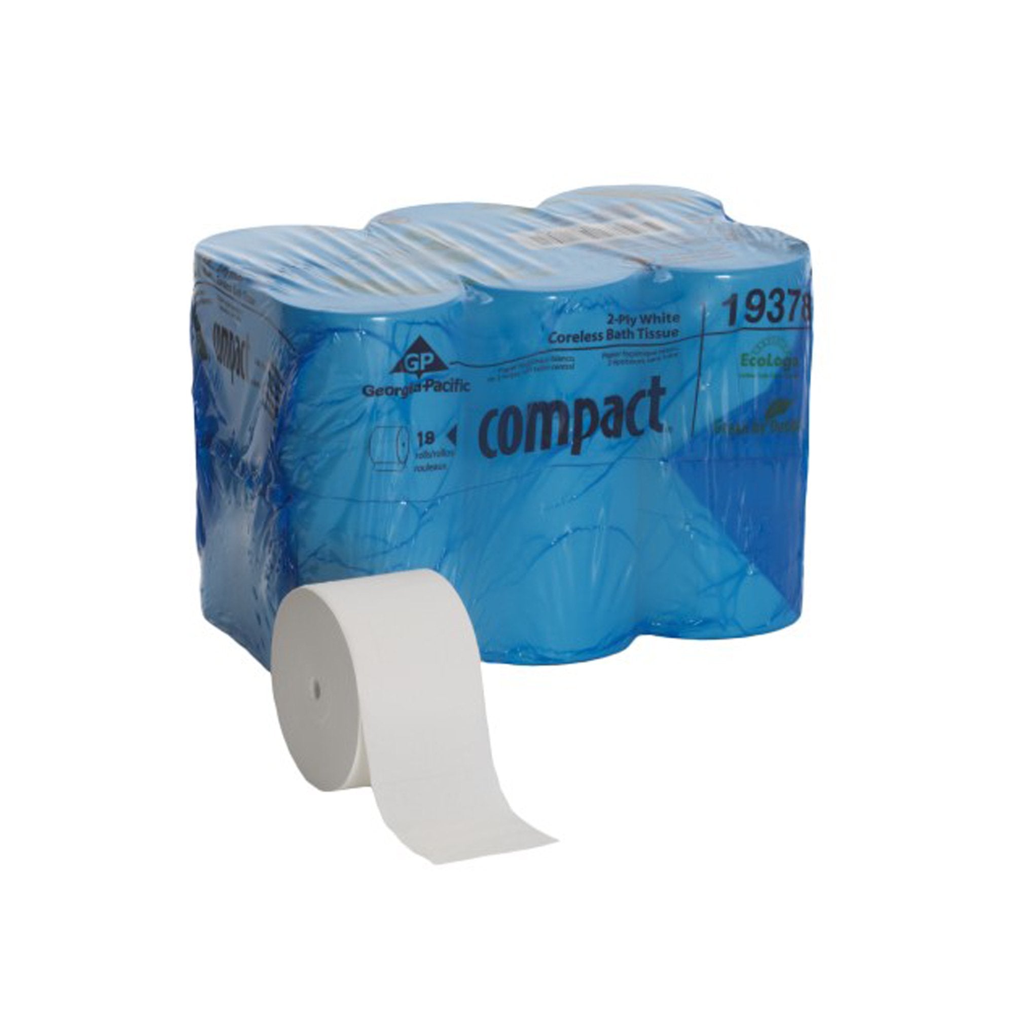 2 Ply Compact White Toilet Tissue