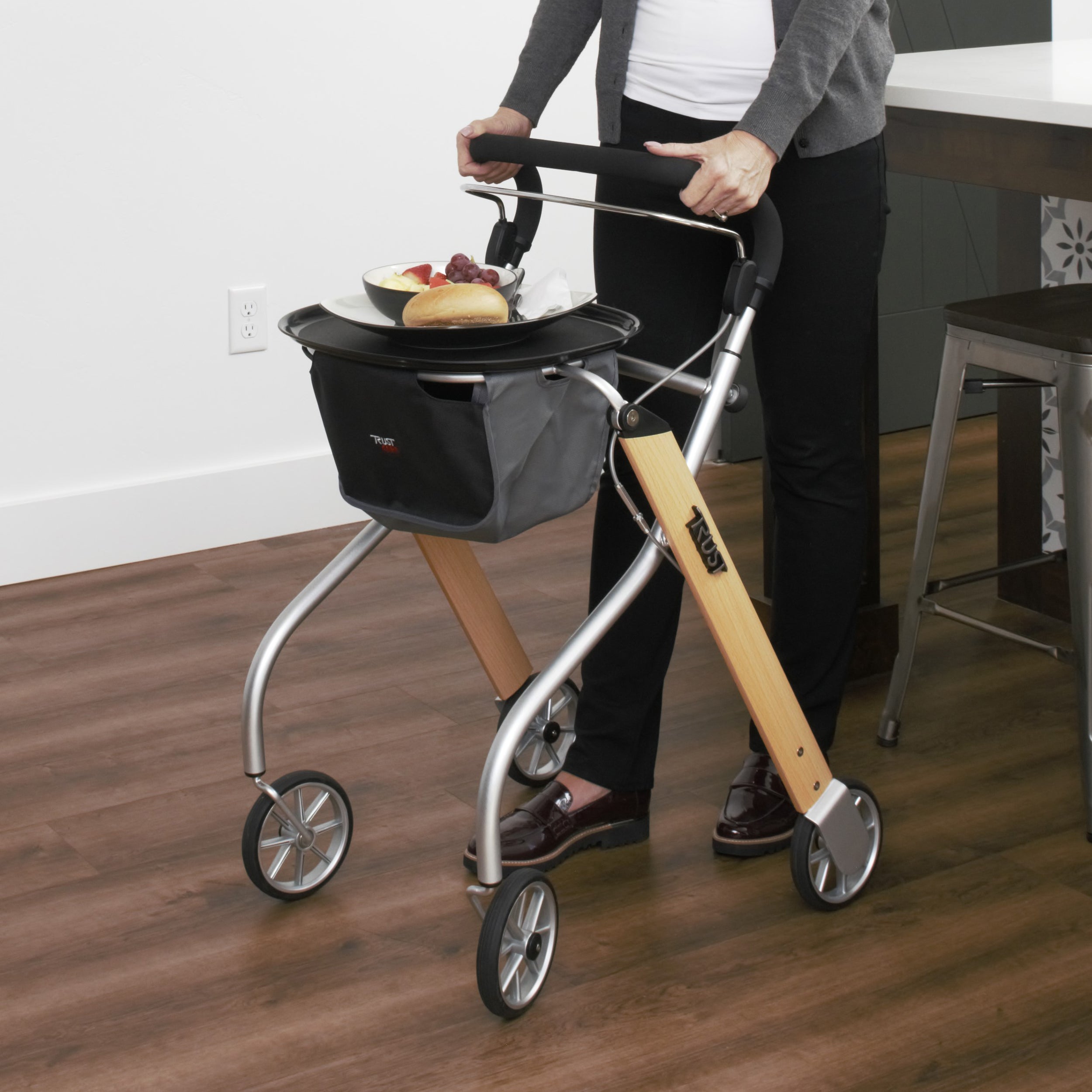 Let's Go Indoor Rollator - Beech | Lightweight, Stylish & Functional Mobility Support for Easy Indoor Navigation and Support. Perfect for Enhanced Independence!