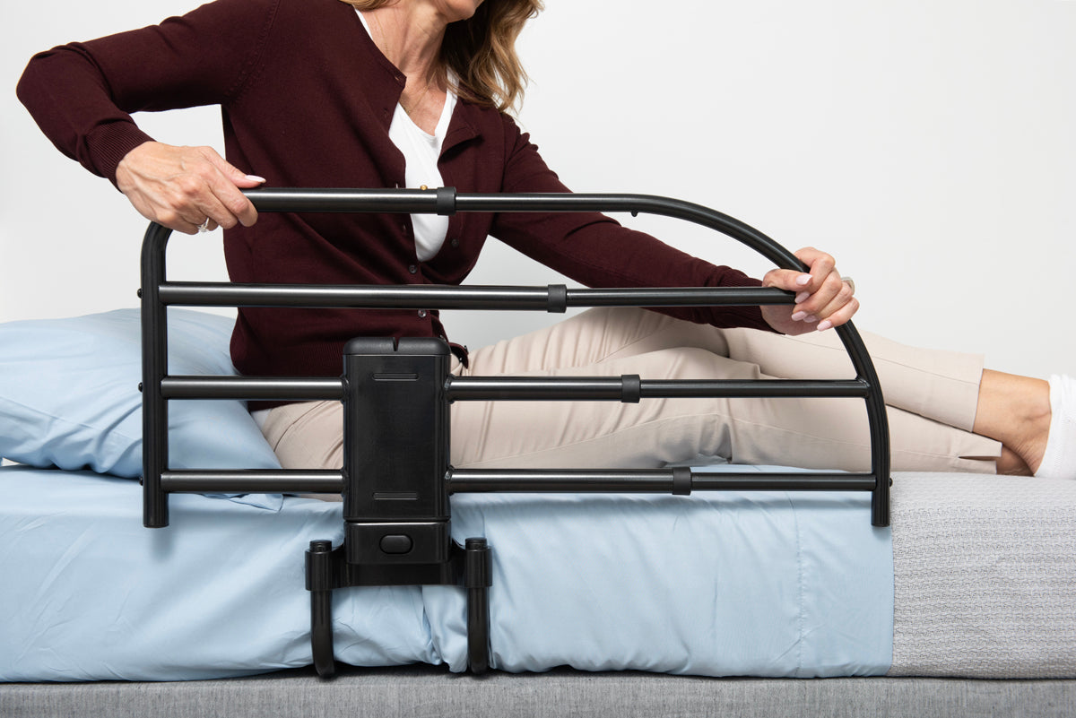 Click-N-Go Extendable Bed Rail for Adjustable Beds | Safety & Support for Easy Access | Perfect for Seniors & Kids | Durable & Adjustable Design