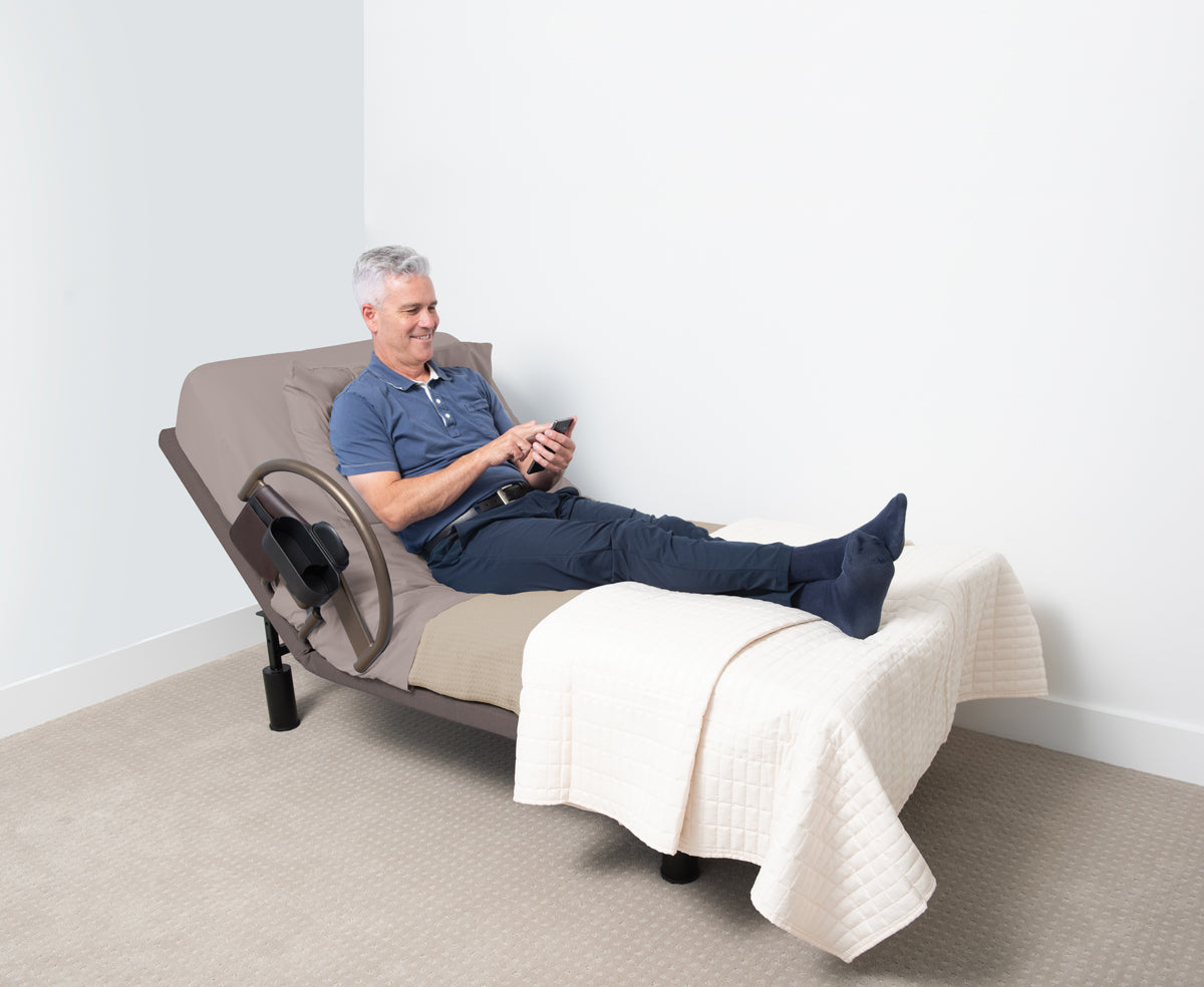 Wonder Click Bed Handle for Adjustable Beds - Enhance mobility and safety with this sturdy, easy-to-install bed handle, perfect for seniors and those with limited mobility.
