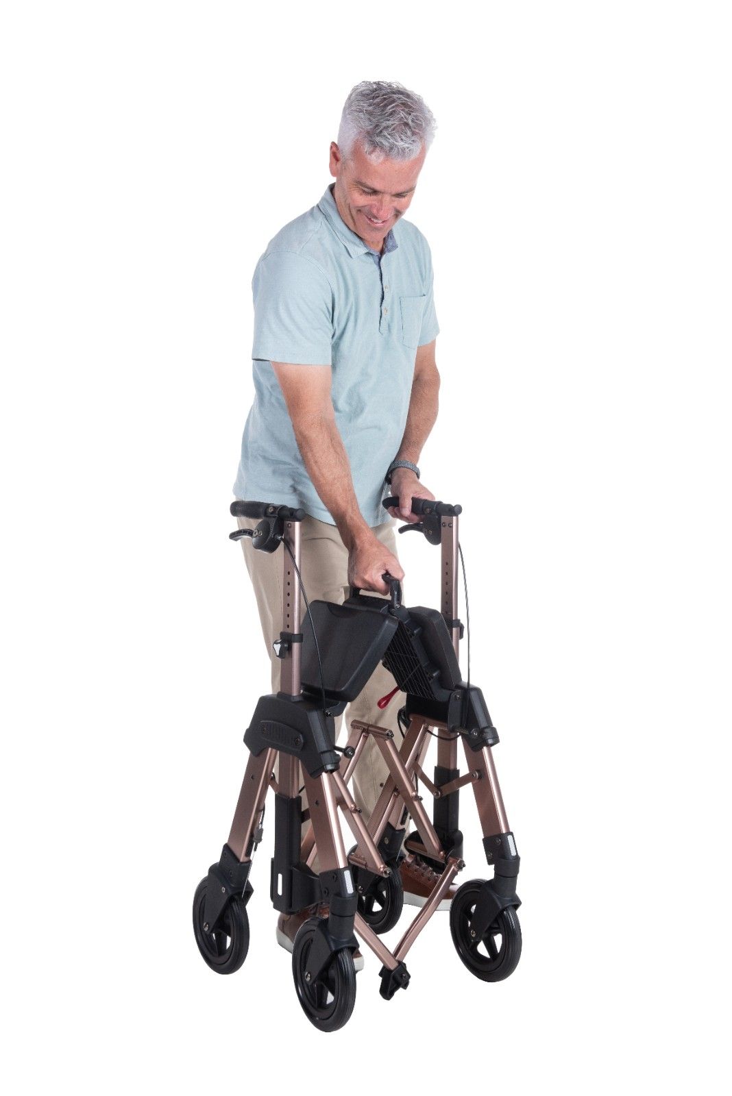 Elite Travel Rollator HD - Lightweight, portable walker with adjustable height, durable frame, and easy-to-use brakes for enhanced mobility and comfort. Perfect for on-the-go support!