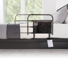 Wonder EZ Adjust Bed Rail, Brown - 18x20-30x20 (LWH) | Adjustable Safety Bed Rail for Enhanced Stability & Security | Ideal for Seniors & Kids