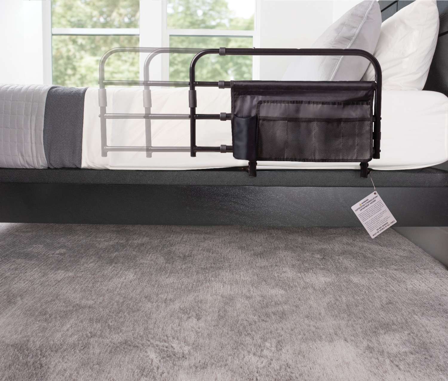 Wonder Pivot Bed Rail - Secure & Adjustable Safety Guard for Kids & Adults | Easy to Install, Compact Design for Twin to King Beds | Peace of Mind for Parents