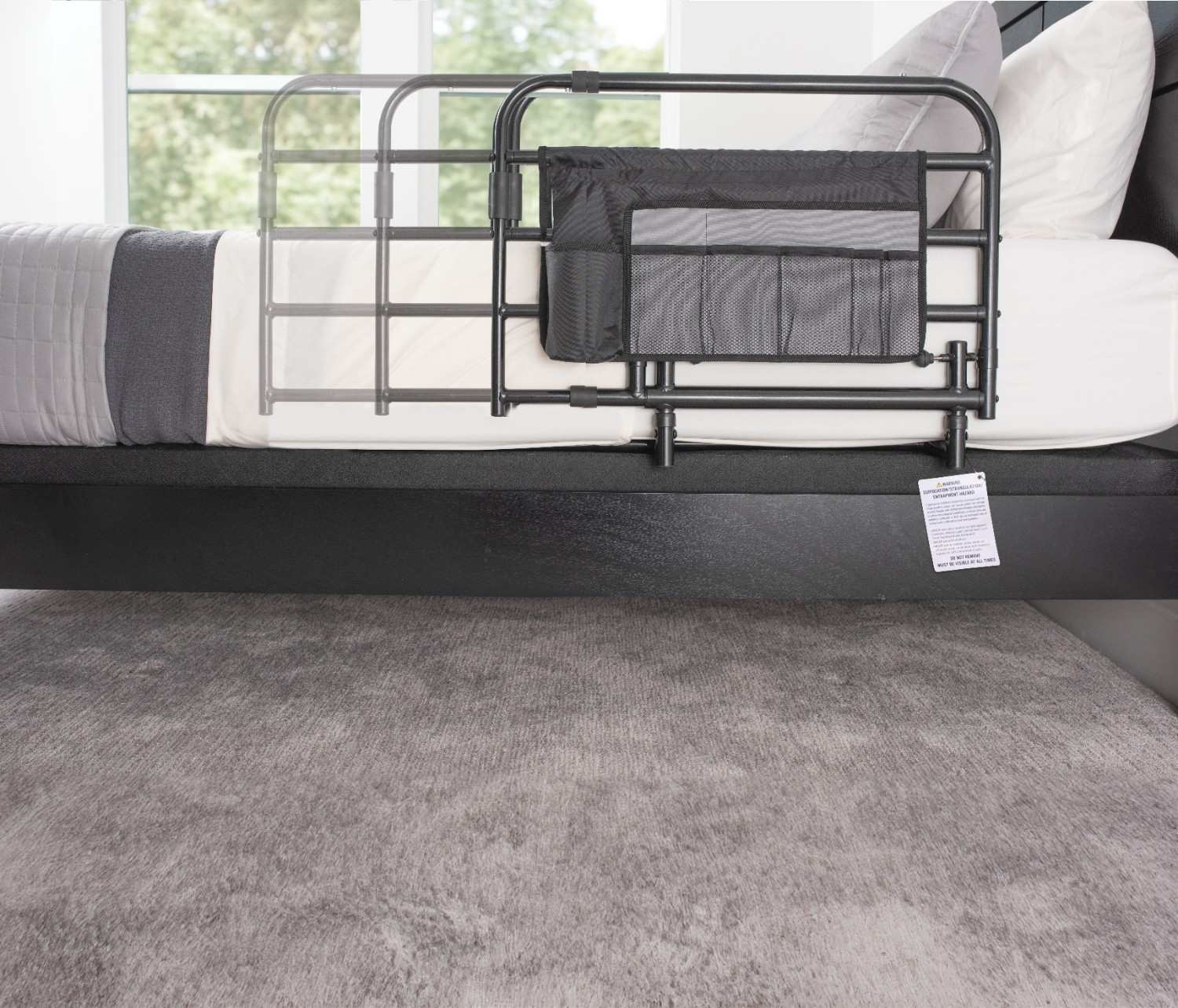 Wonder Pivot Bed Rail Tall - Secure and Adjustable Safety Rail for Beds, Perfect for Adults and Kids, Easy to Install, Enhances Sleep Safety and Independence.