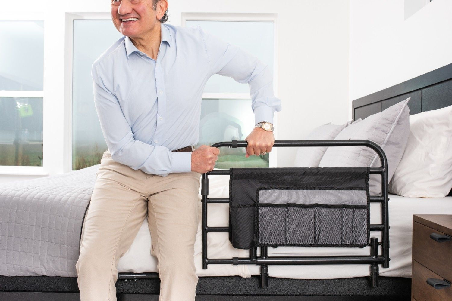 Wonder Pivot Bed Rail Tall - Secure and Adjustable Safety Rail for Beds, Perfect for Adults and Kids, Easy to Install, Enhances Sleep Safety and Independence.