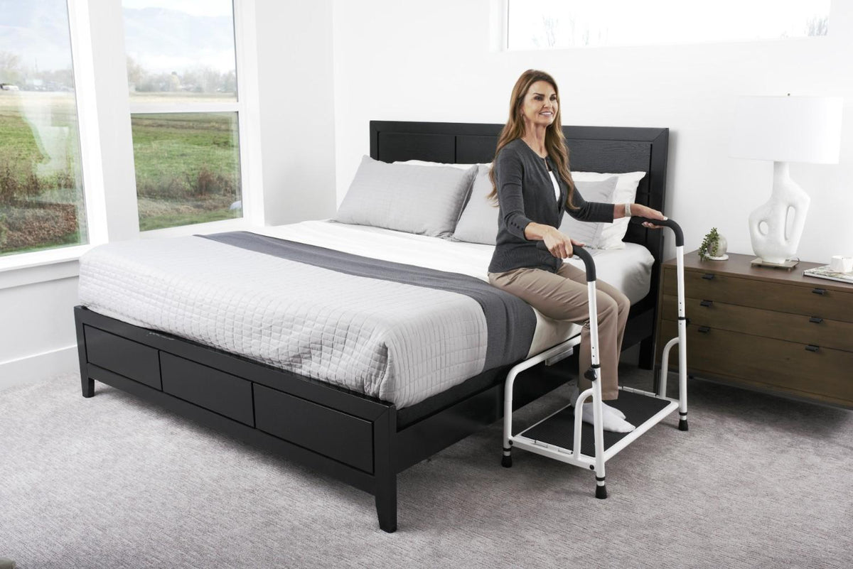 Stander Step Stool - Black | Safe & Sturdy Non-Slip Design for Easy Access | Perfect for Home & Office Use | Lightweight & Portable Convenience