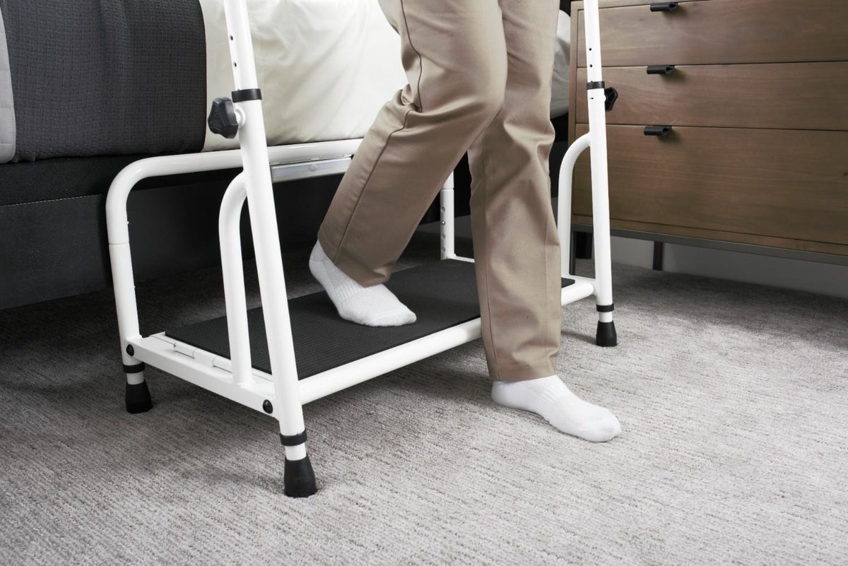 Stander Step Stool - Black | Safe & Sturdy Non-Slip Design for Easy Access | Perfect for Home & Office Use | Lightweight & Portable Convenience