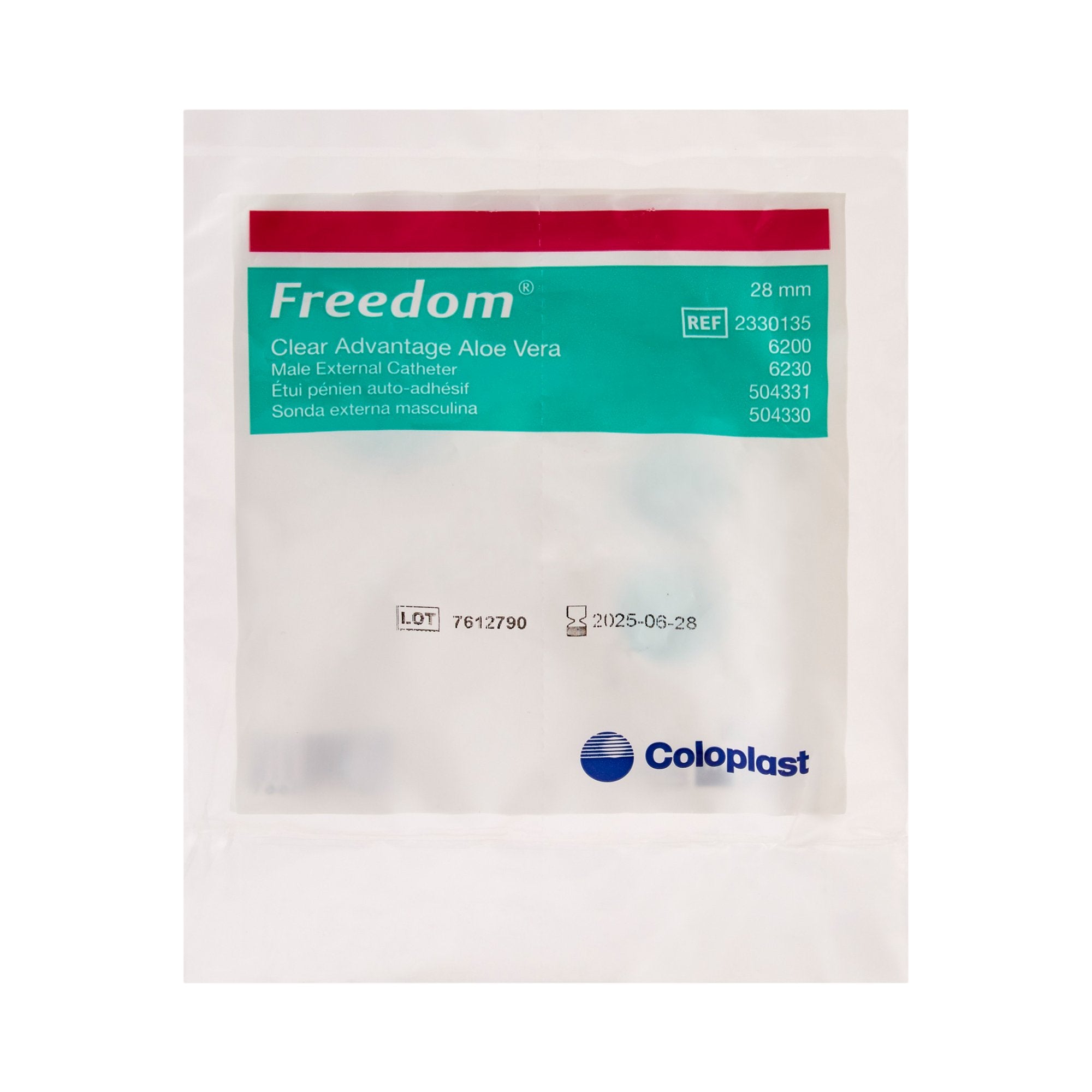 Male External Catheter Clear Advantage Self-Adhesive Strip Silicone Medium,Packaging Type- Each