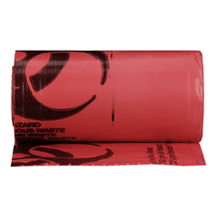 Infectious Waste Bag McKesson 7 to 10 gal. Red Bag Polymer Film 24 X 24 Inch | 500/Case