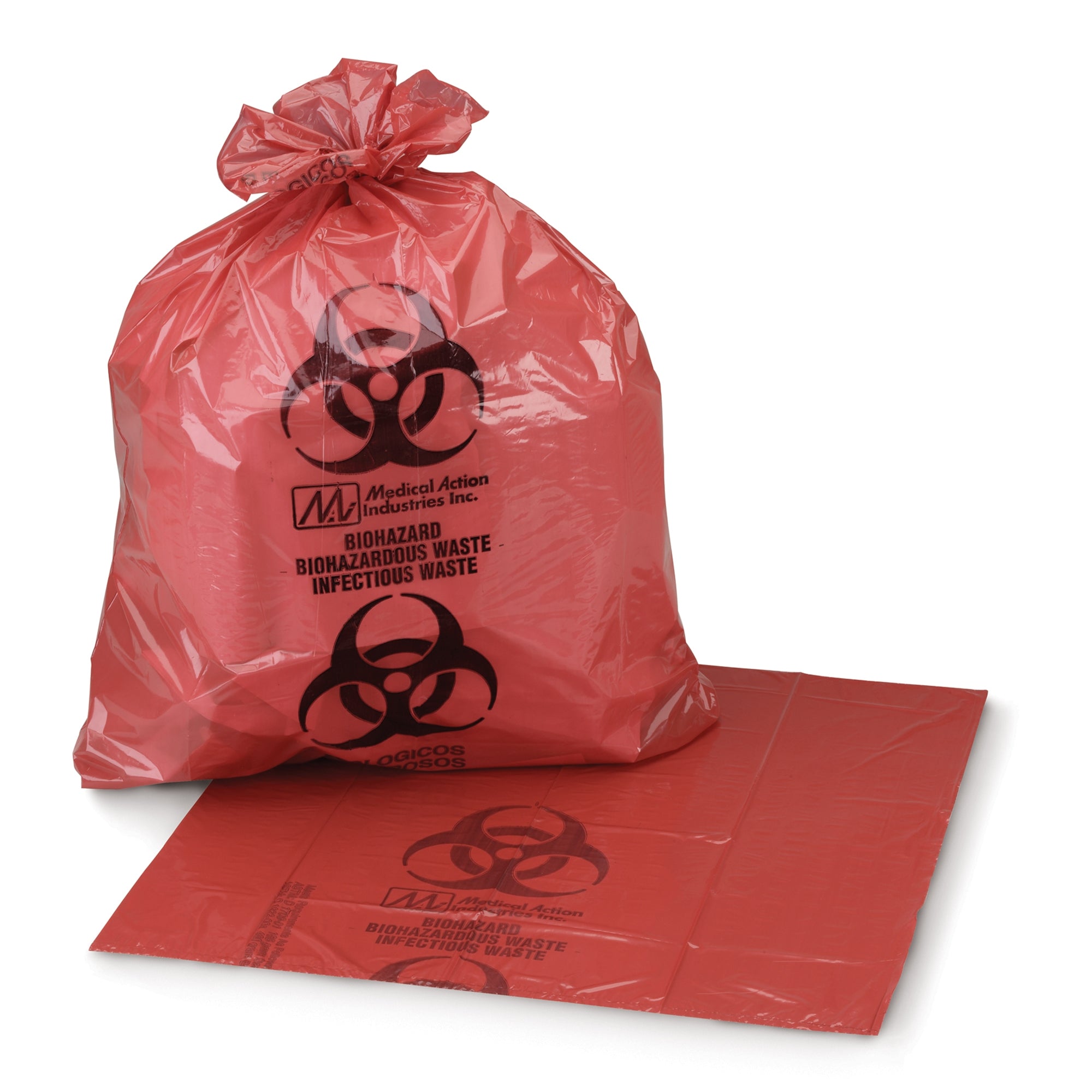 Infectious Waste Bag McKesson 7 to 10 gal. Red Bag Polymer Film 24 X 24 Inch | 500/Case