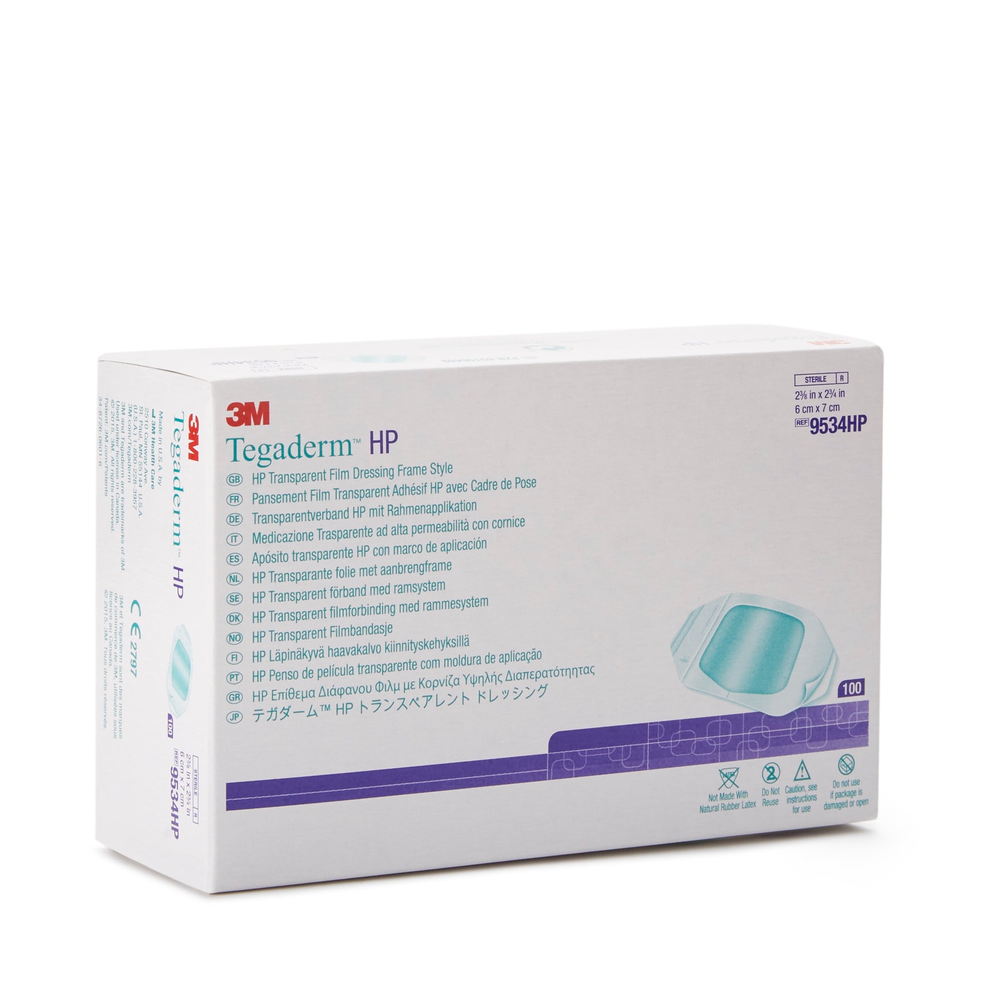 Transparent Film Dressing 3M Tegaderm HP 2-3/8 X 2-3/4 Inch Frame Style Delivery Rectangle Sterile,Packaging Type- Box