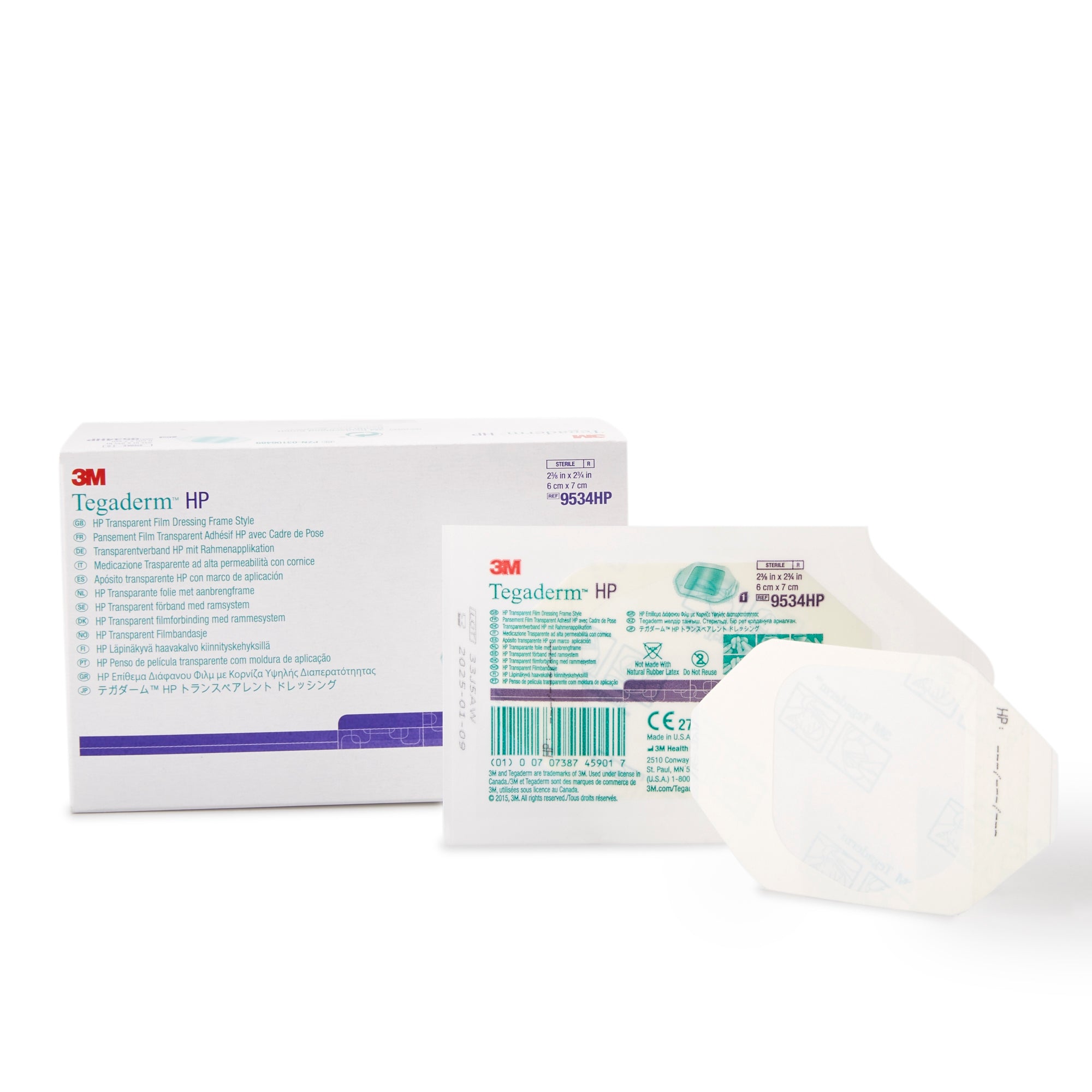 Transparent Film Dressing 3M Tegaderm HP 2-3/8 X 2-3/4 Inch Frame Style Delivery Rectangle Sterile,Packaging Type- Box