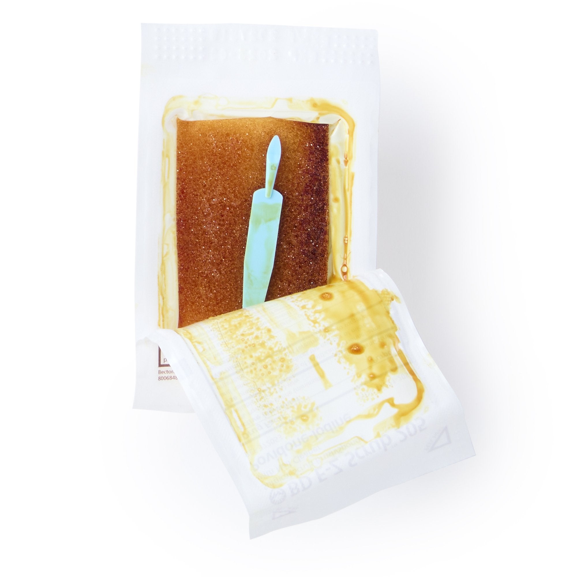 Impregnated Scrub Brush BD E-Z Scrub Polyethylene Bristles / Sponge Brown, Packaging Type- Box