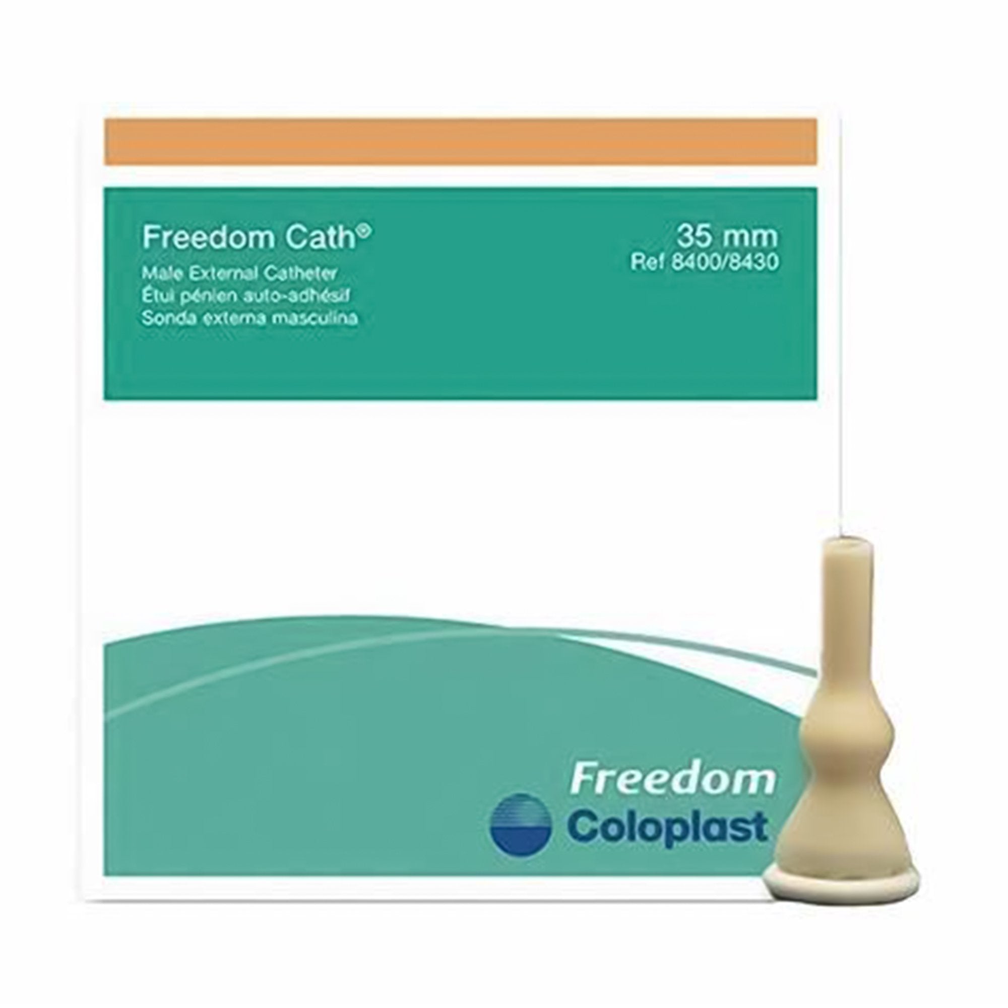Male External Catheter Freedom Cath Self-Adhesive Strip Latex Large