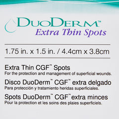 Thin Hydrocolloid Dressing DuoDERM Extra Thin 1-1/2 X 1-3/4 Inch Spot 20 per Box, Packaging Type- Box