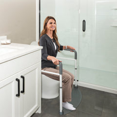 Wonder Toilet Safety Rail - Enhance Stability & Support for Safe Bathroom Use, Adjustable Design for All Users, Easy Installation, Durable & Stylish.