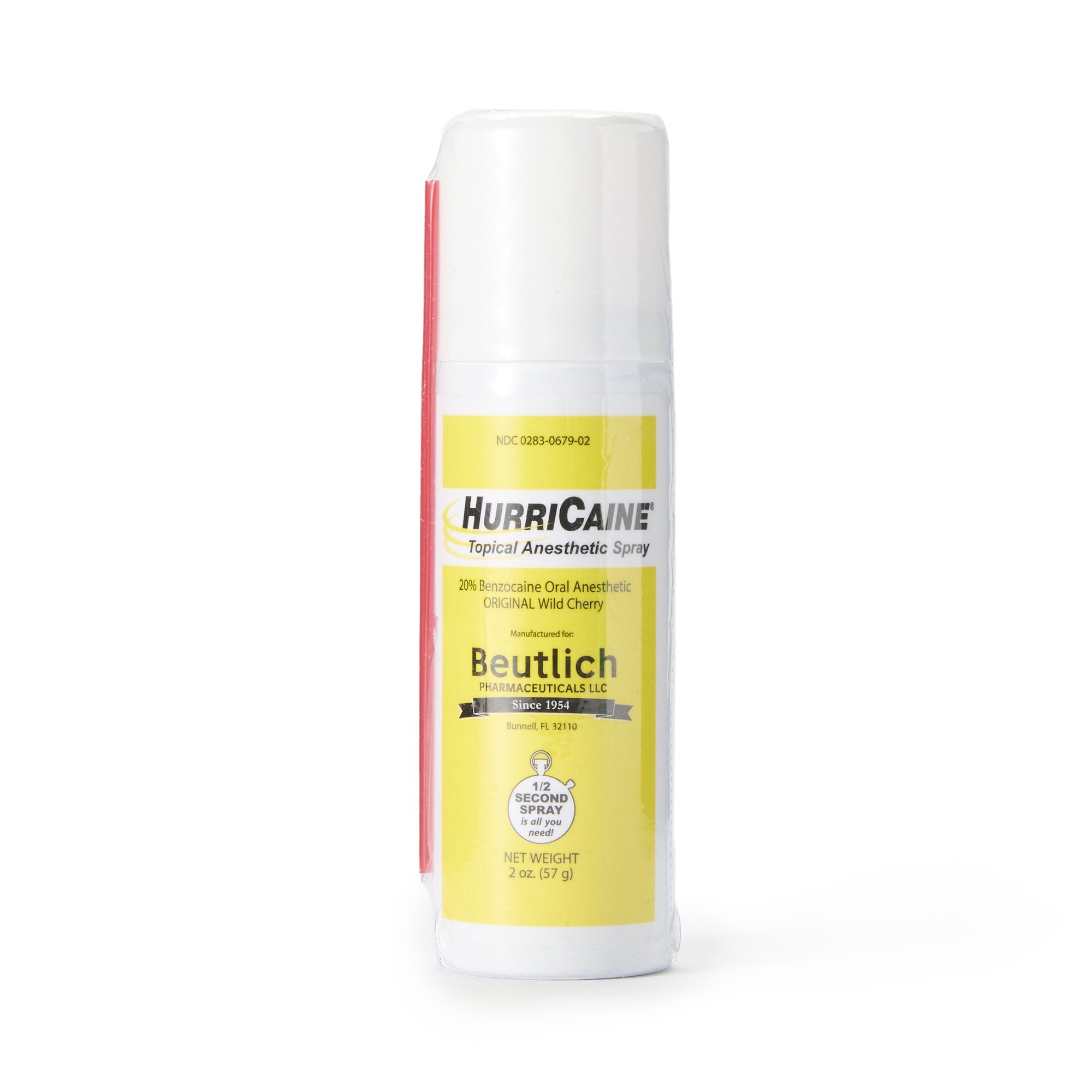 Oral Pain Relief HurriCaine 20% Strength Benzocaine Oral Spray 2 oz.,Packaging Type- Each