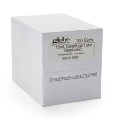 Globe Scientific Centrifuge Tube Plain 15 mL Without Closure Polystyrene Tube, Packaging Type- Box