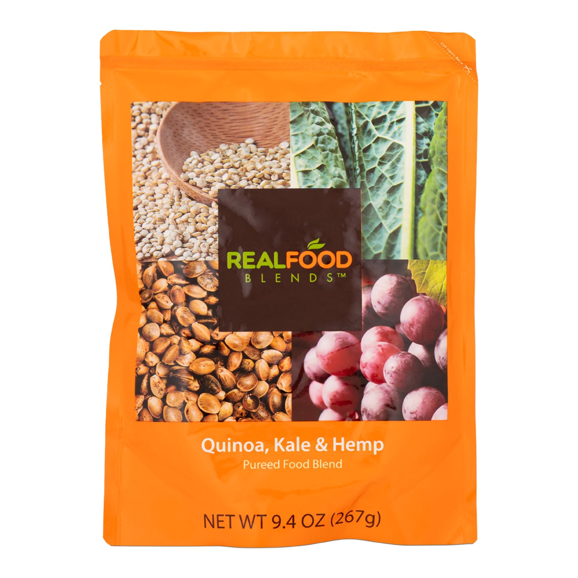 Tube Feeding Formula Real Food Blends Quinoa / Kale / Hemp Flavor Liquid 9.4 oz. Pouch