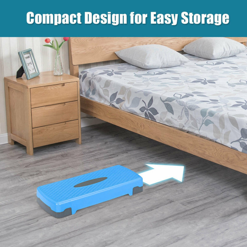 26 Inch Height Adjustable Aerobic Exercise Step Deck with Non Slip Surface