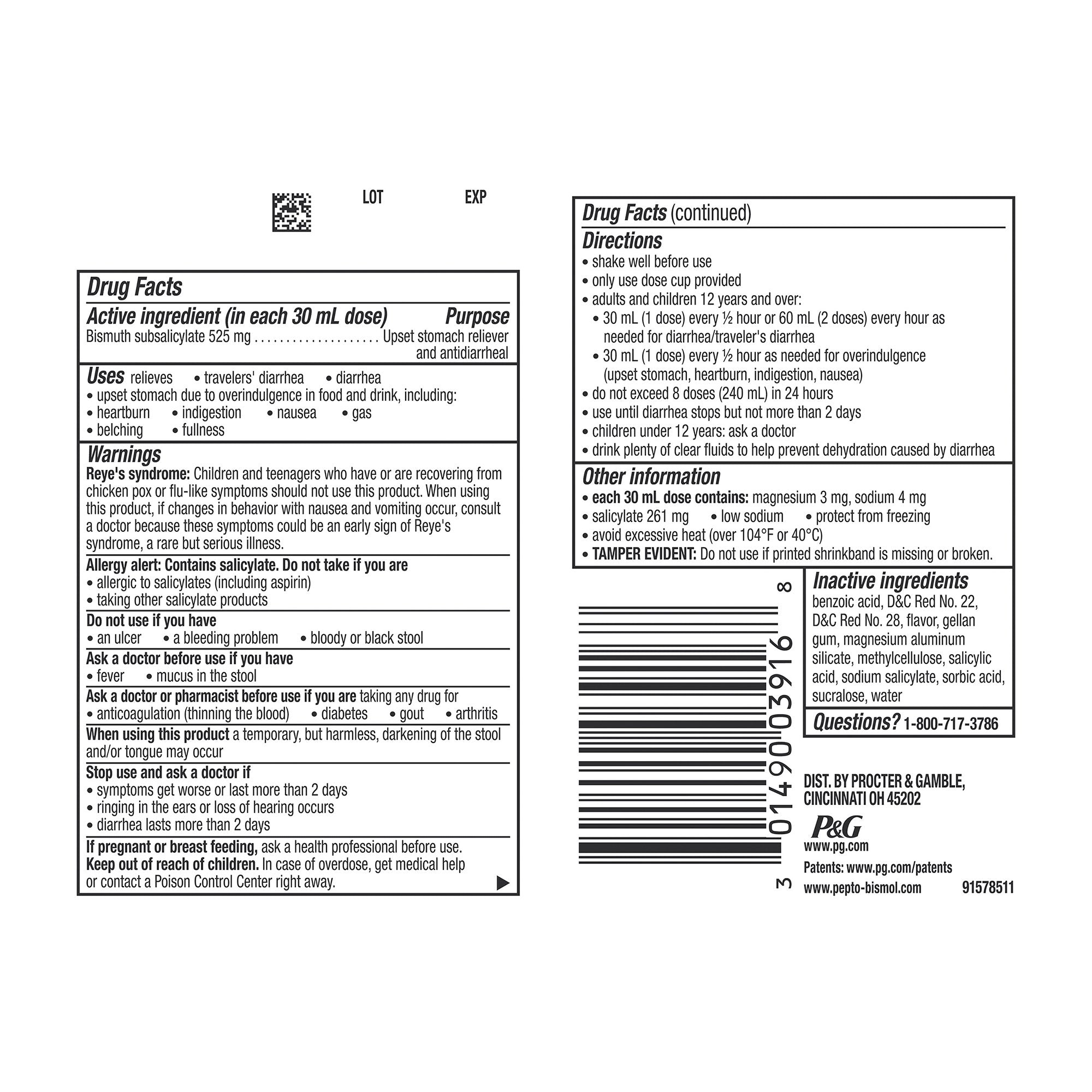 pepto bismol bismuth subsalicylate anti diarrheal pepto bismol anti diarrheal mk260851ea