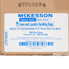 Biohazard Laundry Bag McKesson 40 to 45 gal. Yellow Bag 40 X 46 Inch, Packaging Type- Case