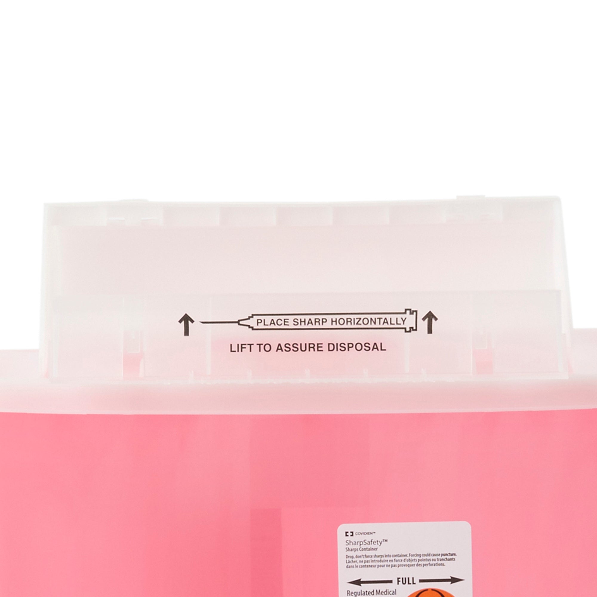Sharps Container SharpStar In-Room Translucent Red Base 16-1/2 H X 13-3/4 W X 6 D Inch Horizontal Entry 3 Gallon, Packaging Type- Case