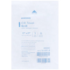 O.R. Towel McKesson 17 W X 27 L Inch Blue Sterile, Packaging Type- Case