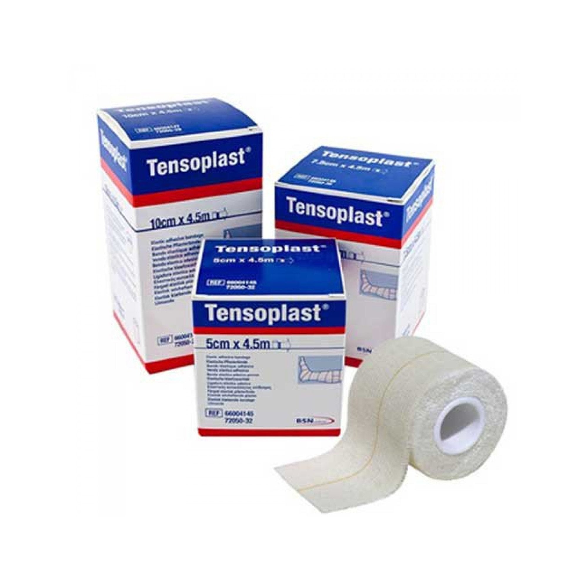 Elastic Adhesive Bandage Tensoplast 1 Inch X 5 Yard No Closure White NonSterile Medium Compression, Packaging Type- Case