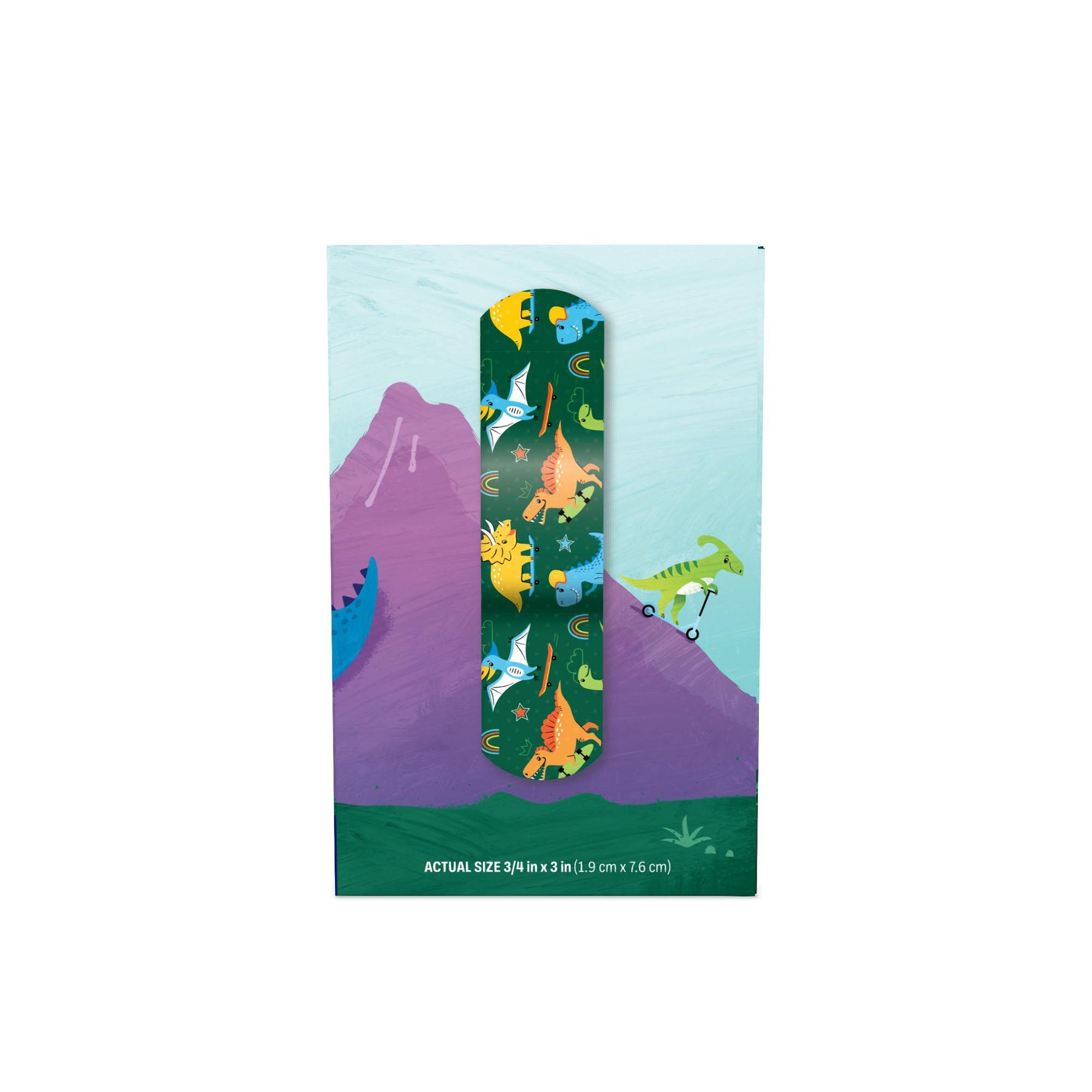 Adhesive Strip Designer Series with Stat Strip Technology 3/4 X 3 Inch Plastic Rectangle Kid Design (Herbie the Dinosaur) Sterile, Packaging Type- Case