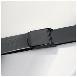 Gait Belt Easi-Care 60 Inch Length Black Vinyl Coated Webbing