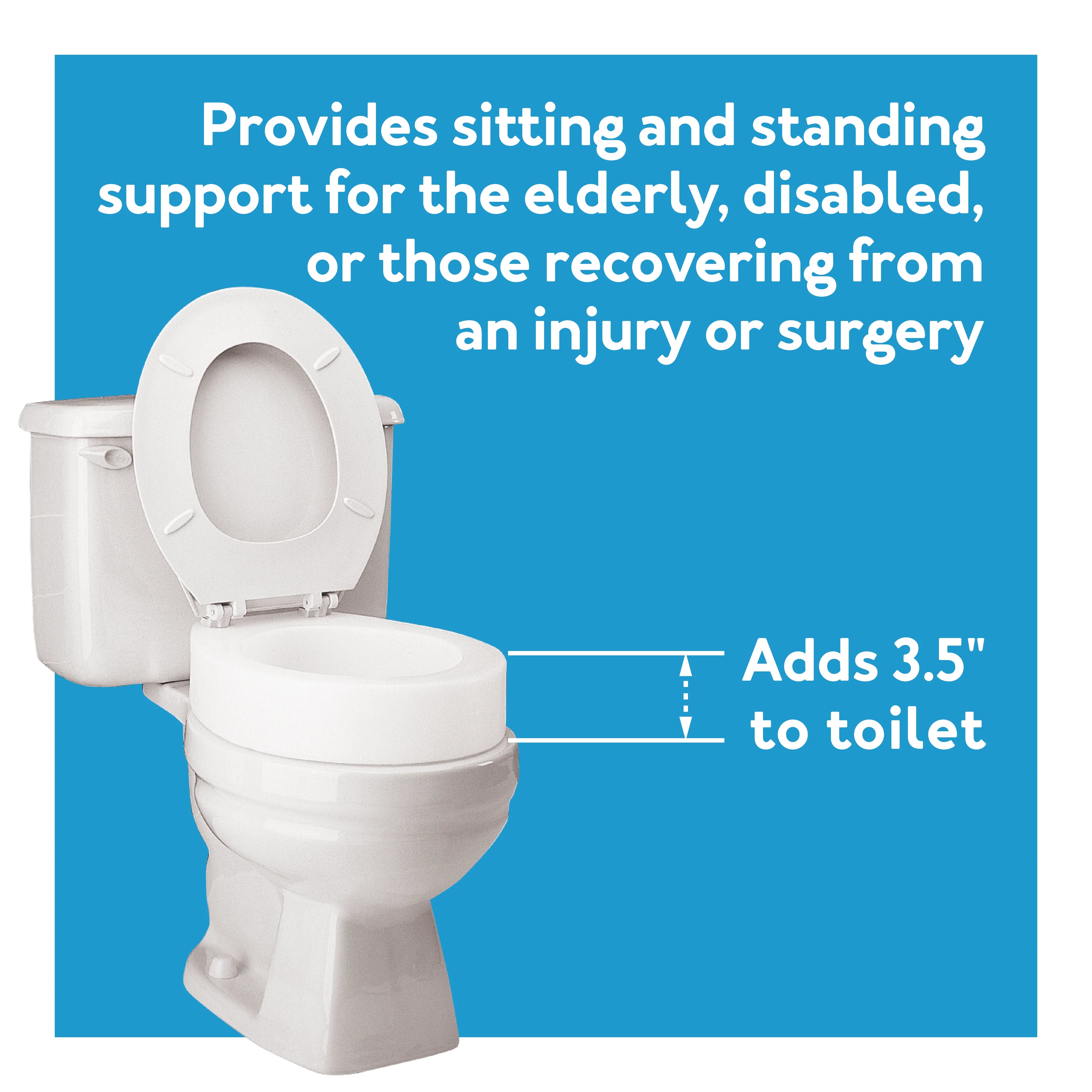 Carex Toilet Seat Riser Elongated