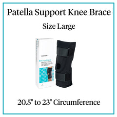 Knee Brace McKesson Large Pull-On / D-Ring / Hook and Loop Strap 20-1/2 to 23 Inch Circumference Left or Right Knee, Packaging Type- Each
