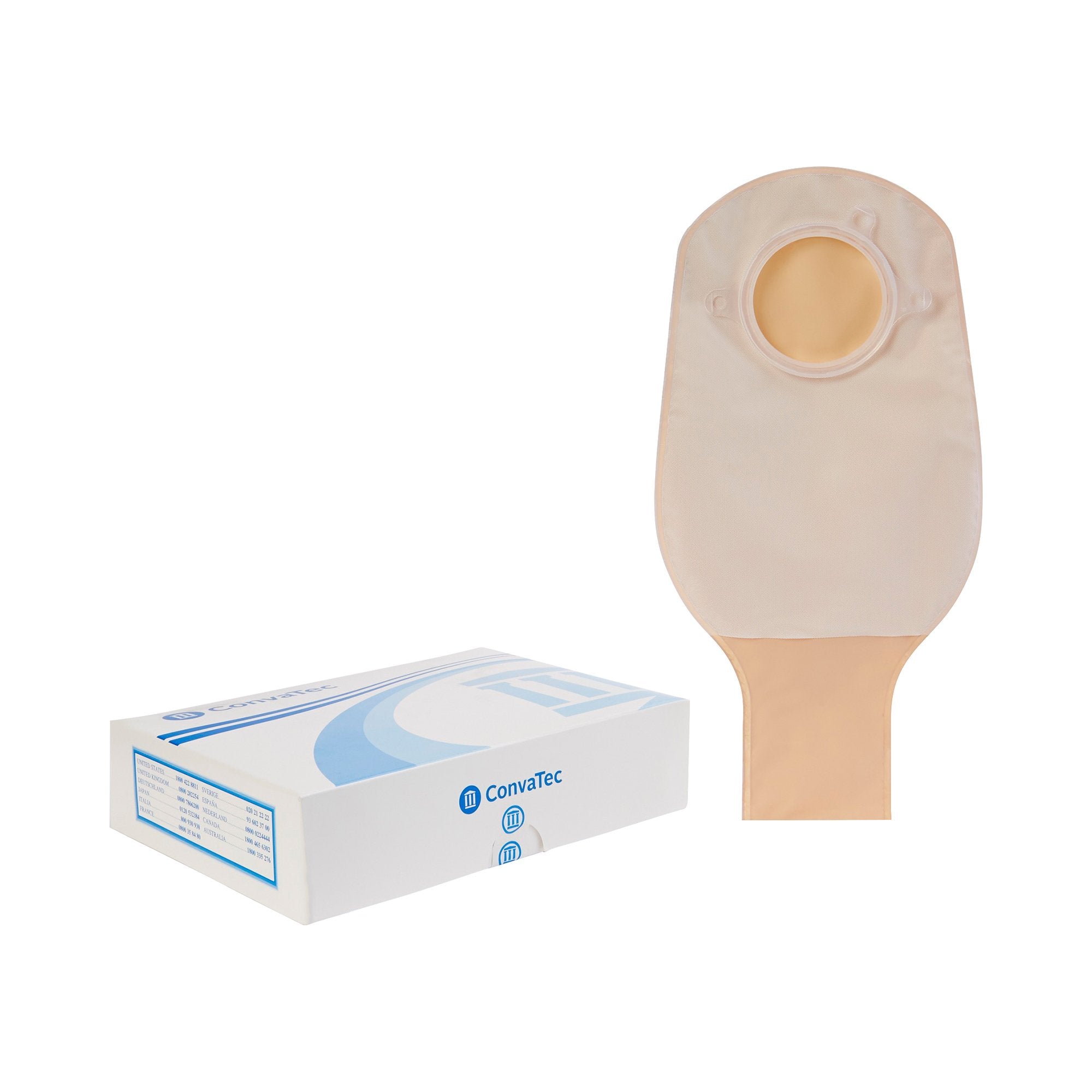 Colostomy Pouch Sur-Fit Natura Two-Piece System 12 Inch Length Drainable