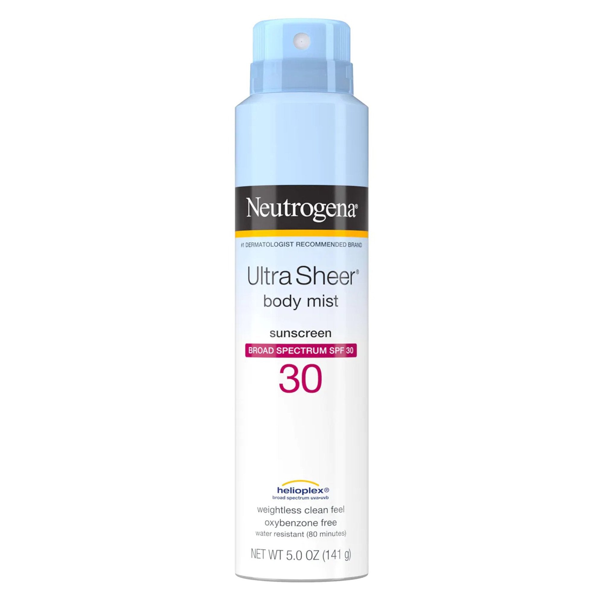 Sunscreen NeutrogenaUltra Sheer Body Mist SPF 30 Liquid 5 oz. Can