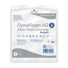 dynarex dynafoam ag bordered foam dressing
