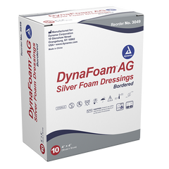 dynarex dynafoam ag bordered foam dressing