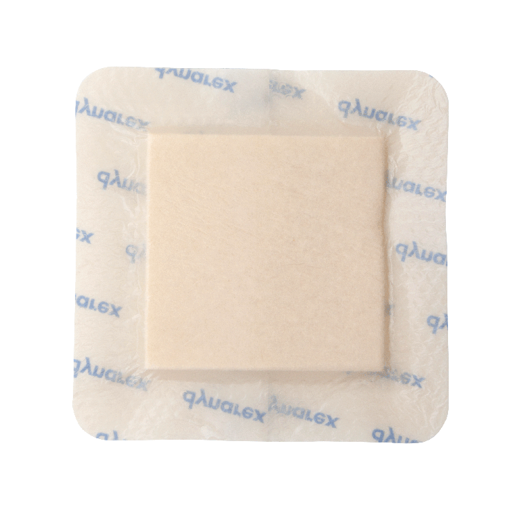 dynarex siligentle ag silver silicone foam dressing