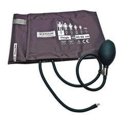Reusable Blood Pressure Cuff and Bulb McKesson LUMEON 13.9 to 19.5 cm Arm Nylon Cuff Child Cuff 40 to 66 cm Leg Nylon Cuff Thigh · Box of 1