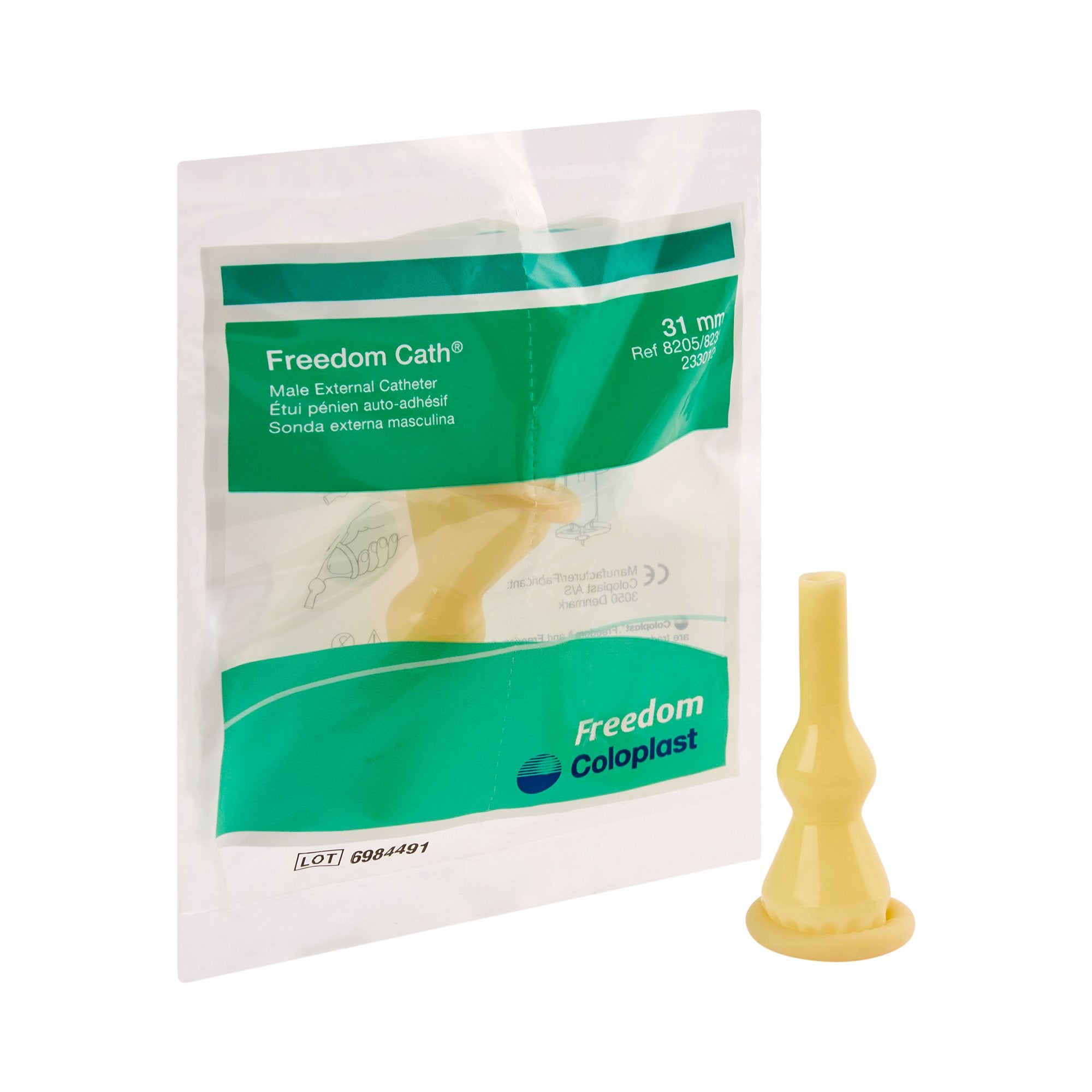 Male External Catheter Freedom Cath Self-Adhesive Seal Latex Intermediate