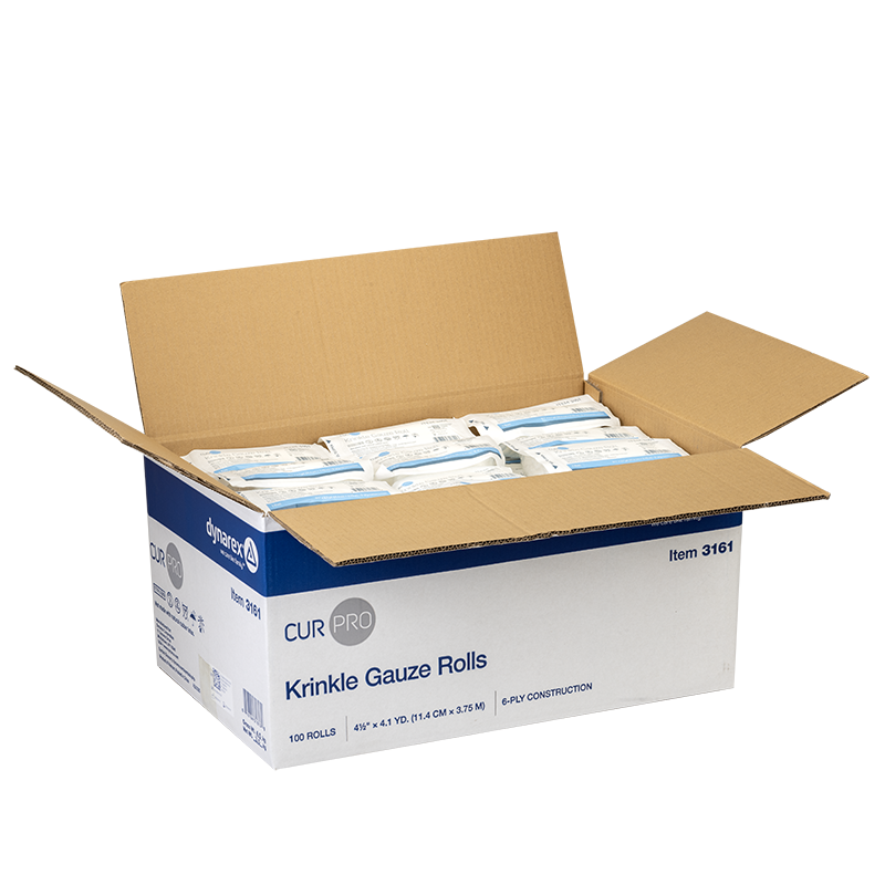 Fluff Bandage Roll Dynarex 4-1/2 Inch X 4-1/10 Yard 6-Ply Sterile 1 per Pouch, Packaging Type- Case