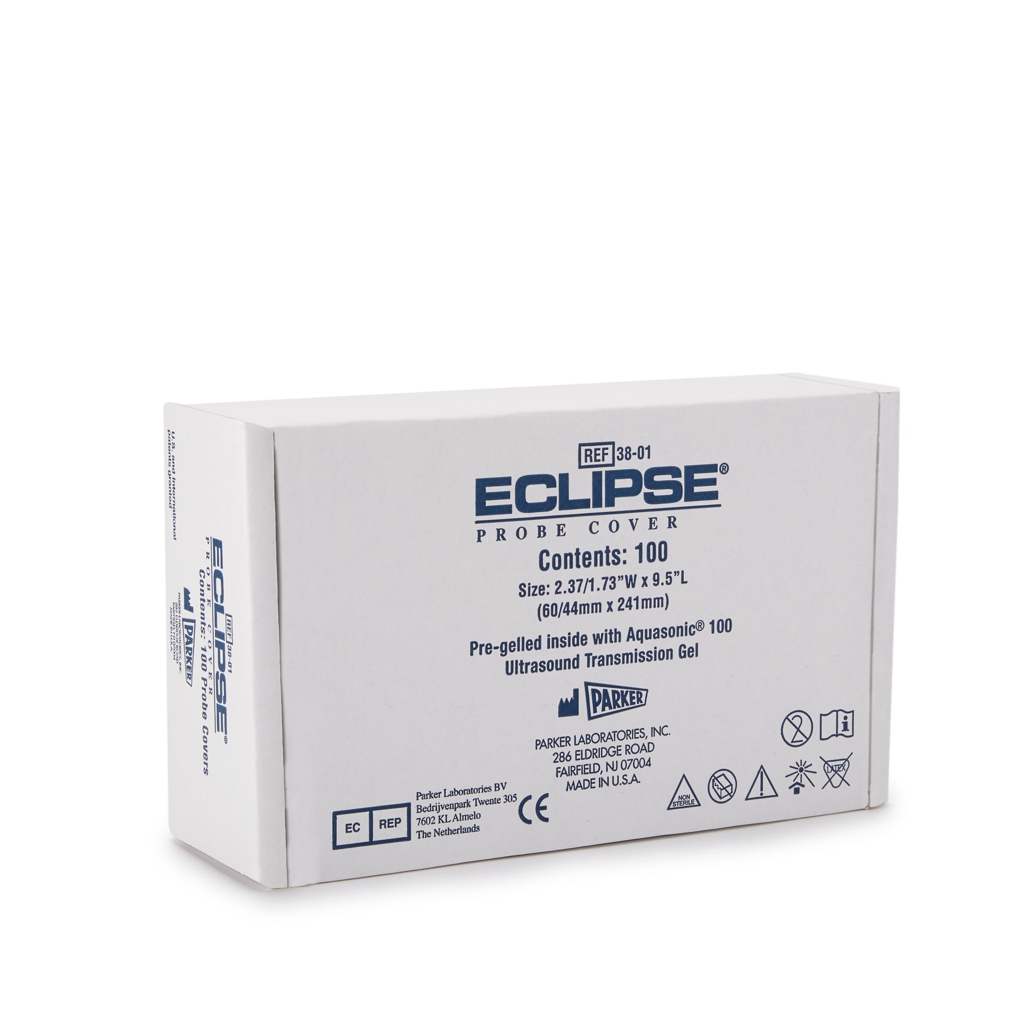 Ultrasound Probe Cover Eclipse 2-1/2 Inch tapered to 1-3/4 X 9-1/2 Inch Polyisoprene NonSterile Tapered, Packaging Type- Box