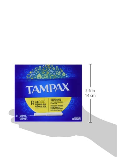 tampax regular absorbency tampon 40 per box tampax tampon mk783577bx