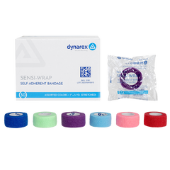 Cohesive Bandage Sensi-Wrap 1 Inch X 5 Yard Self-Adherent Closure Red / Green / Purple / Dark Blue / Pink / Light Blue NonSterile Standard Compression, Packaging Type- Case