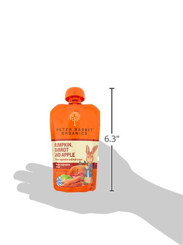 peter rabbit organics baby food organic vegetable and fruit puree pumpkin carrot and apple 4 4 oz case of 10