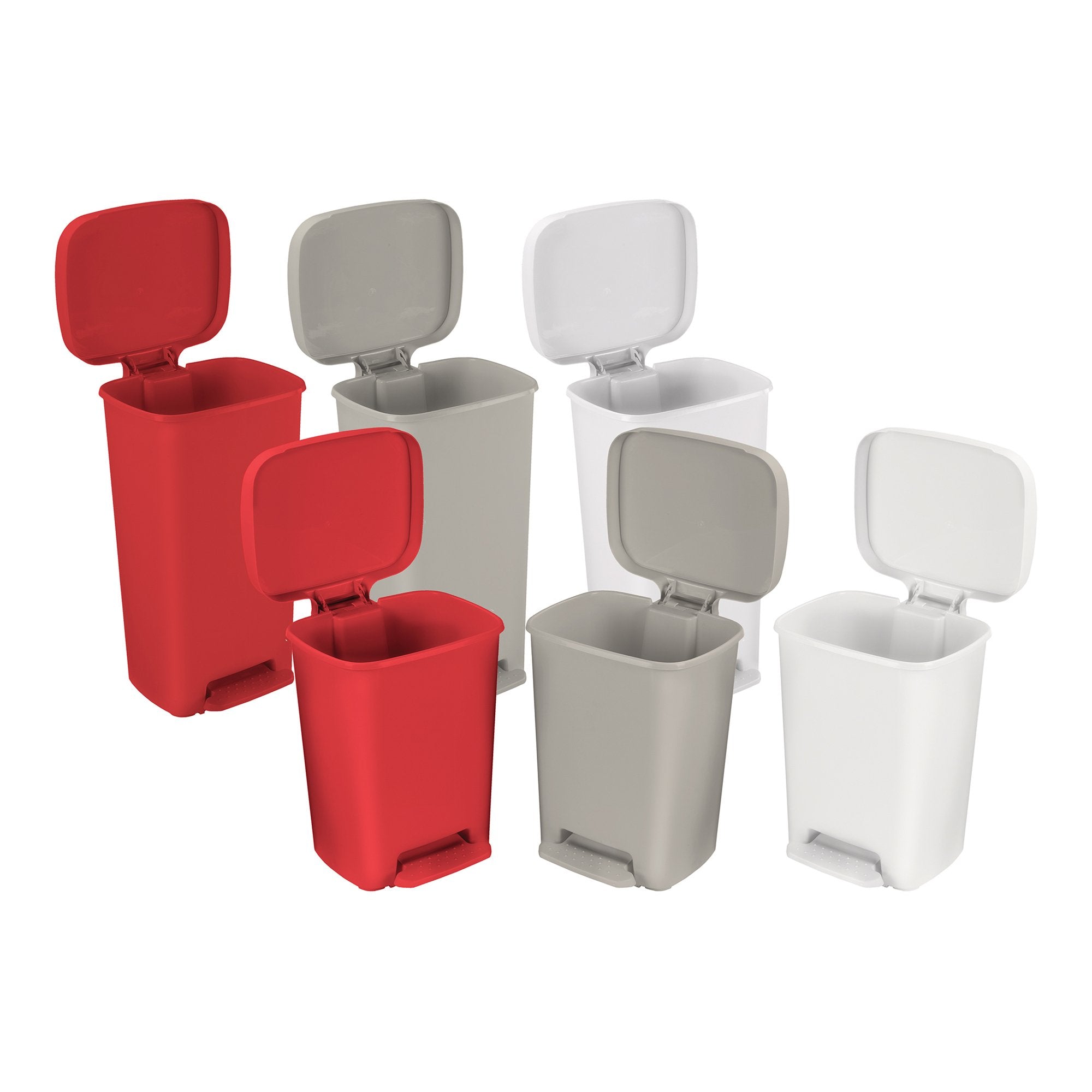 32 Quart (8 gal) White Plastic Rectangular Trash Can,