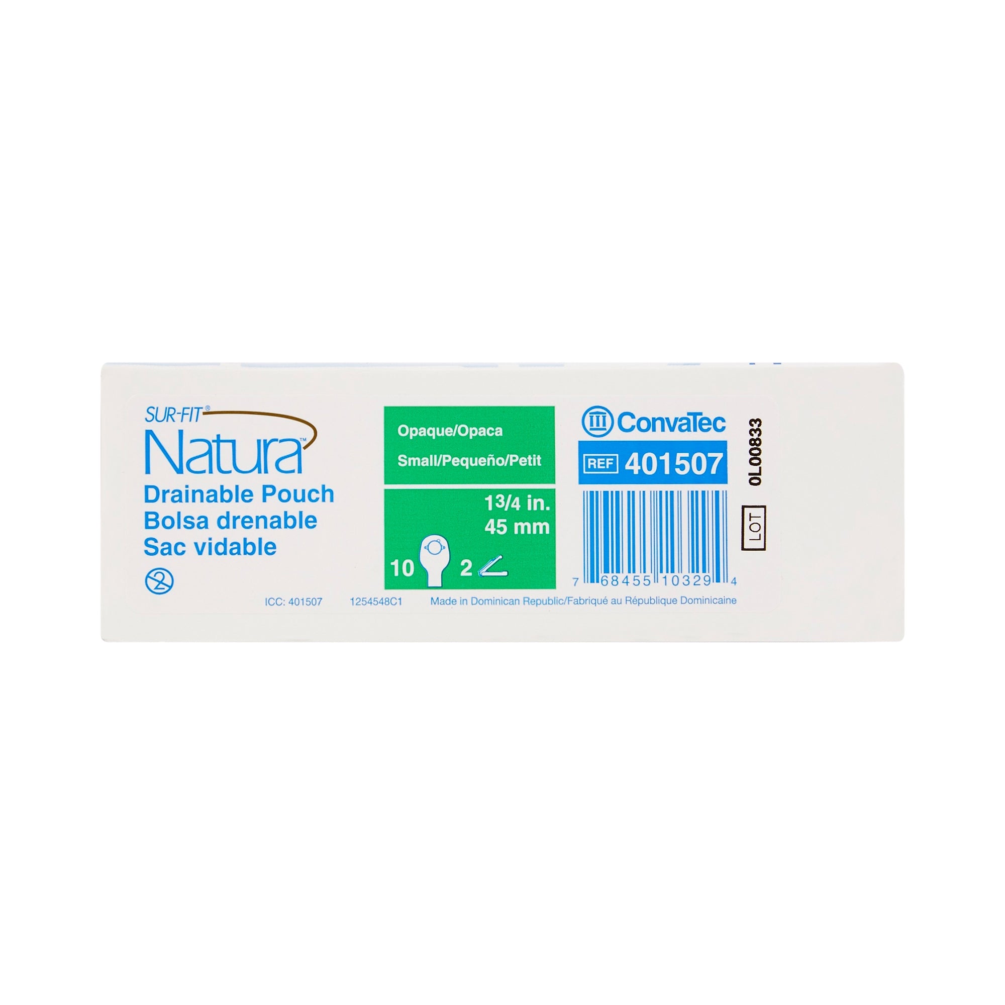 Colostomy Pouch Sur-Fit Natura Two-Piece System 10 Inch Length Drainable | 10/Box