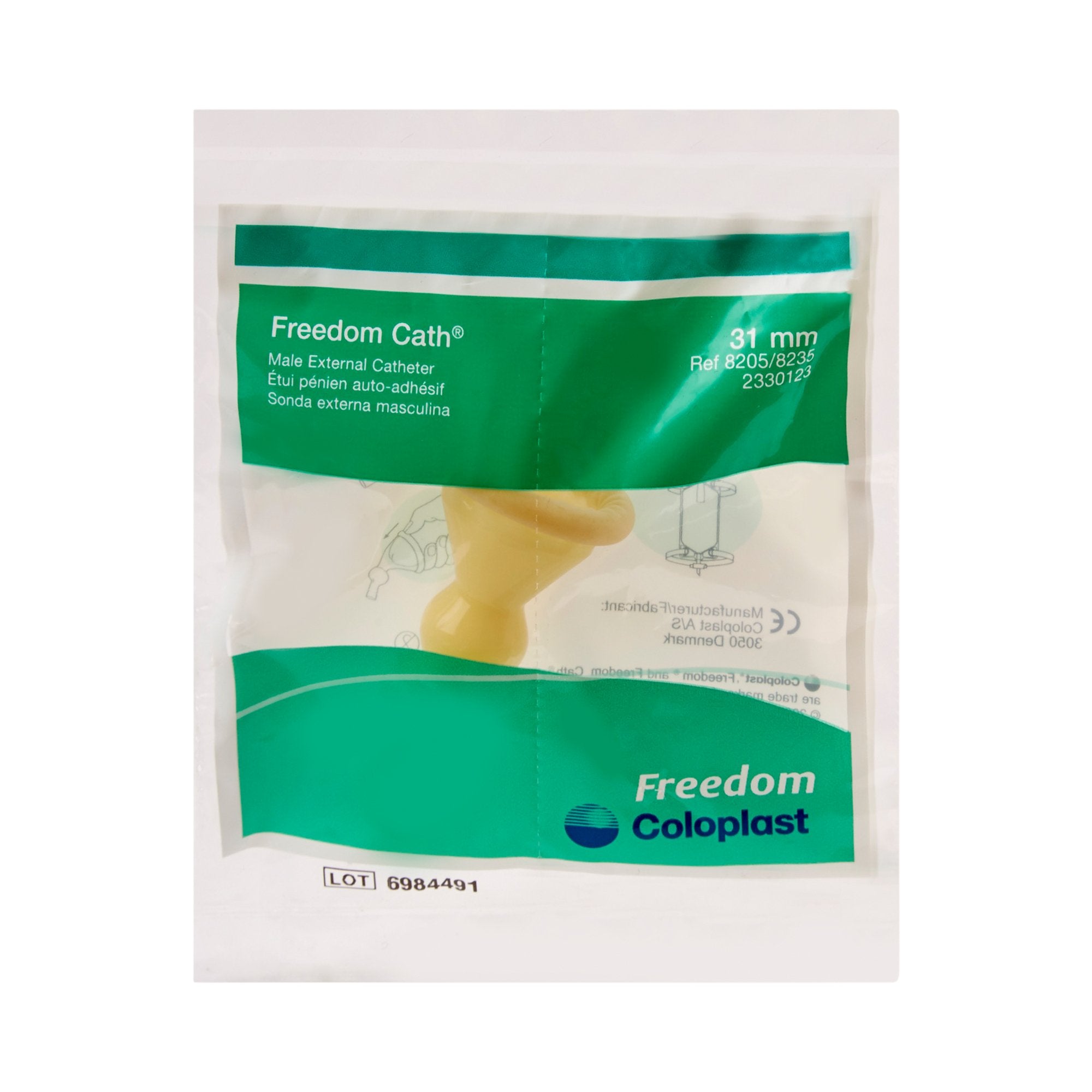 Male External Catheter Freedom Cath Self-Adhesive Seal Latex Intermediate,Packaging Type- Box